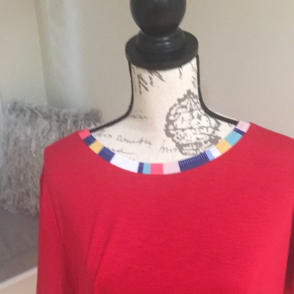 Lane Bryant Rib Trim Crew Neck Tee - Picture 3 of 5